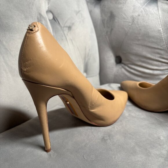 Sam Edelman Hazel Nude Leather Pointed Toe Pumps – Women’s Size 9 - Picture 8 of 9